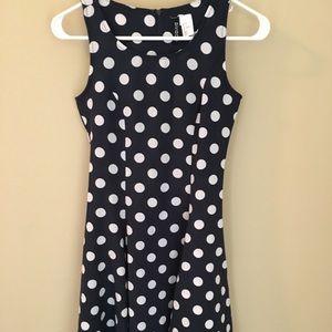 H&M Blue and White Polka Dot Dress